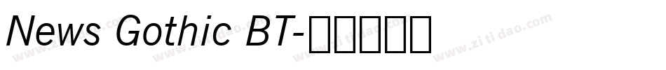 News Gothic BT字体转换